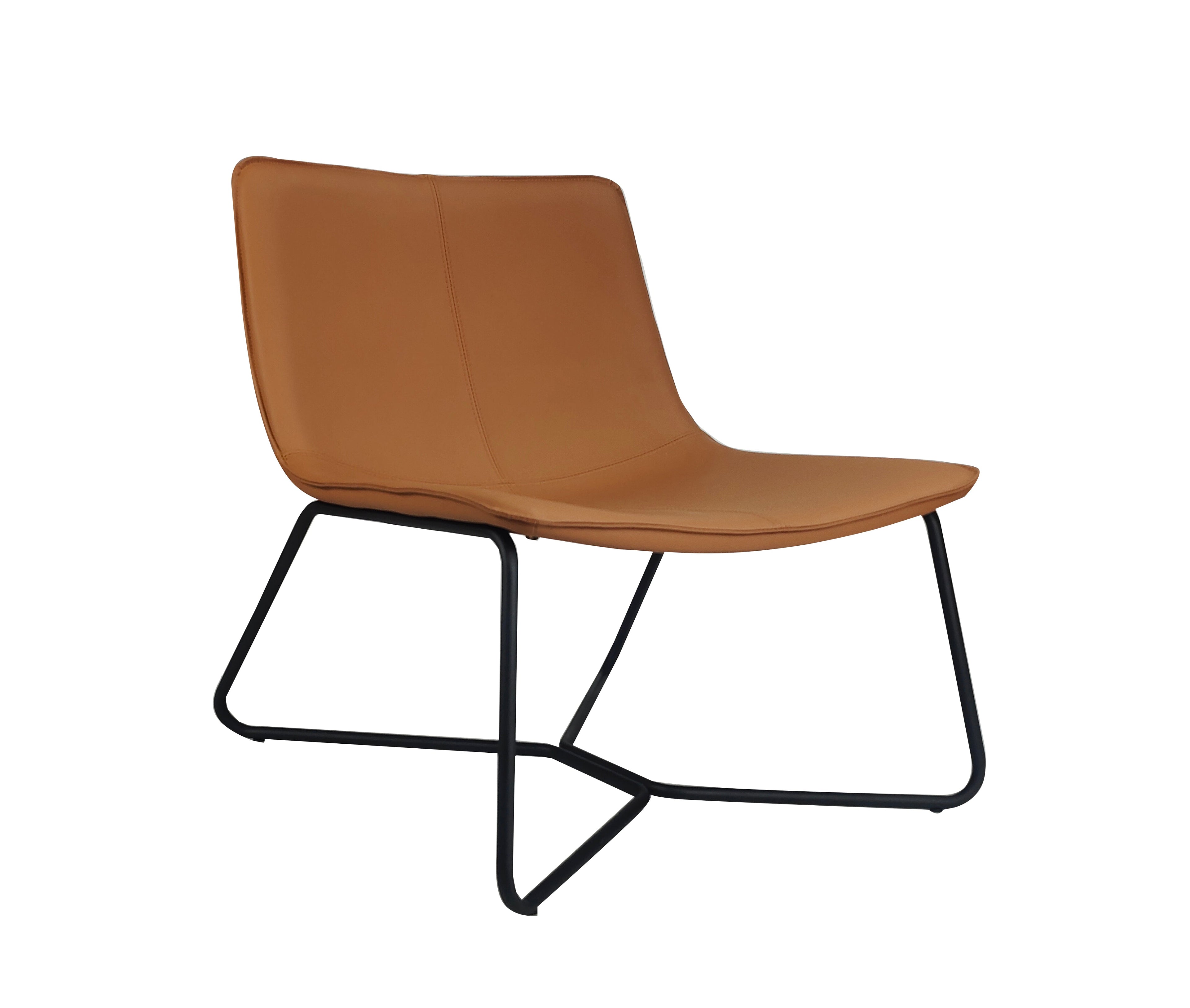 AC22-262829-VL05-PC01 / MOD ACCENT CHAIR / Chesnut Brown Vinyl/Black