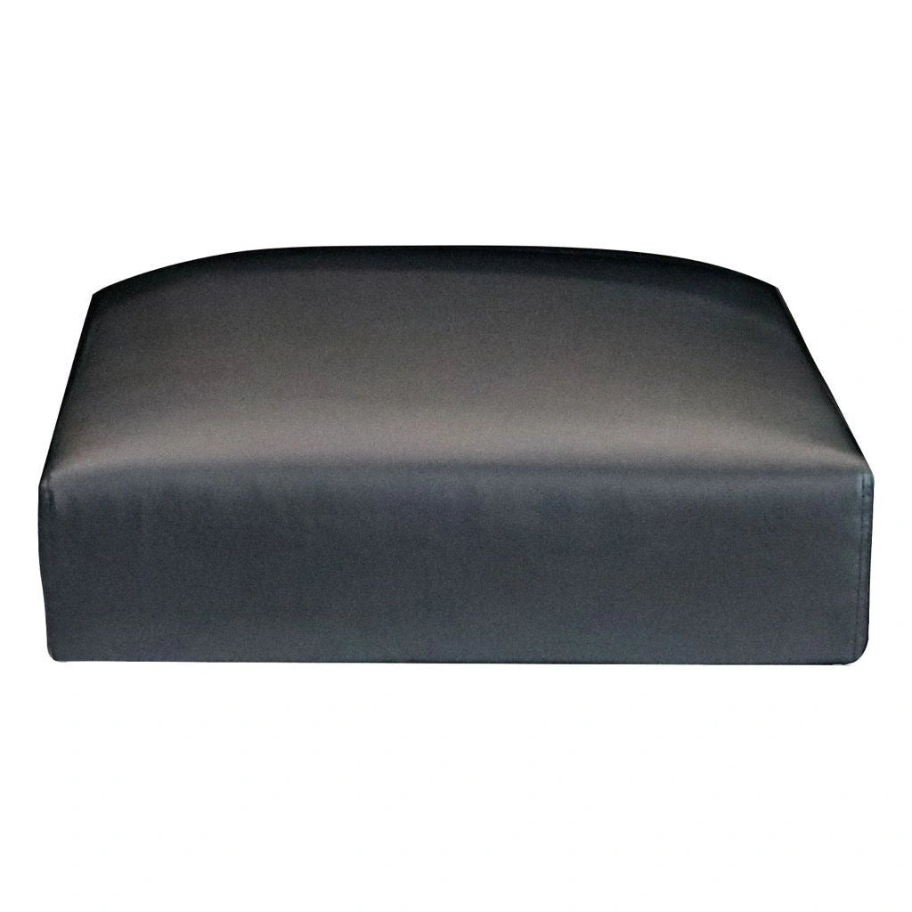 Black vinyl Austin sofa seat cushion with smooth semi-gloss finish