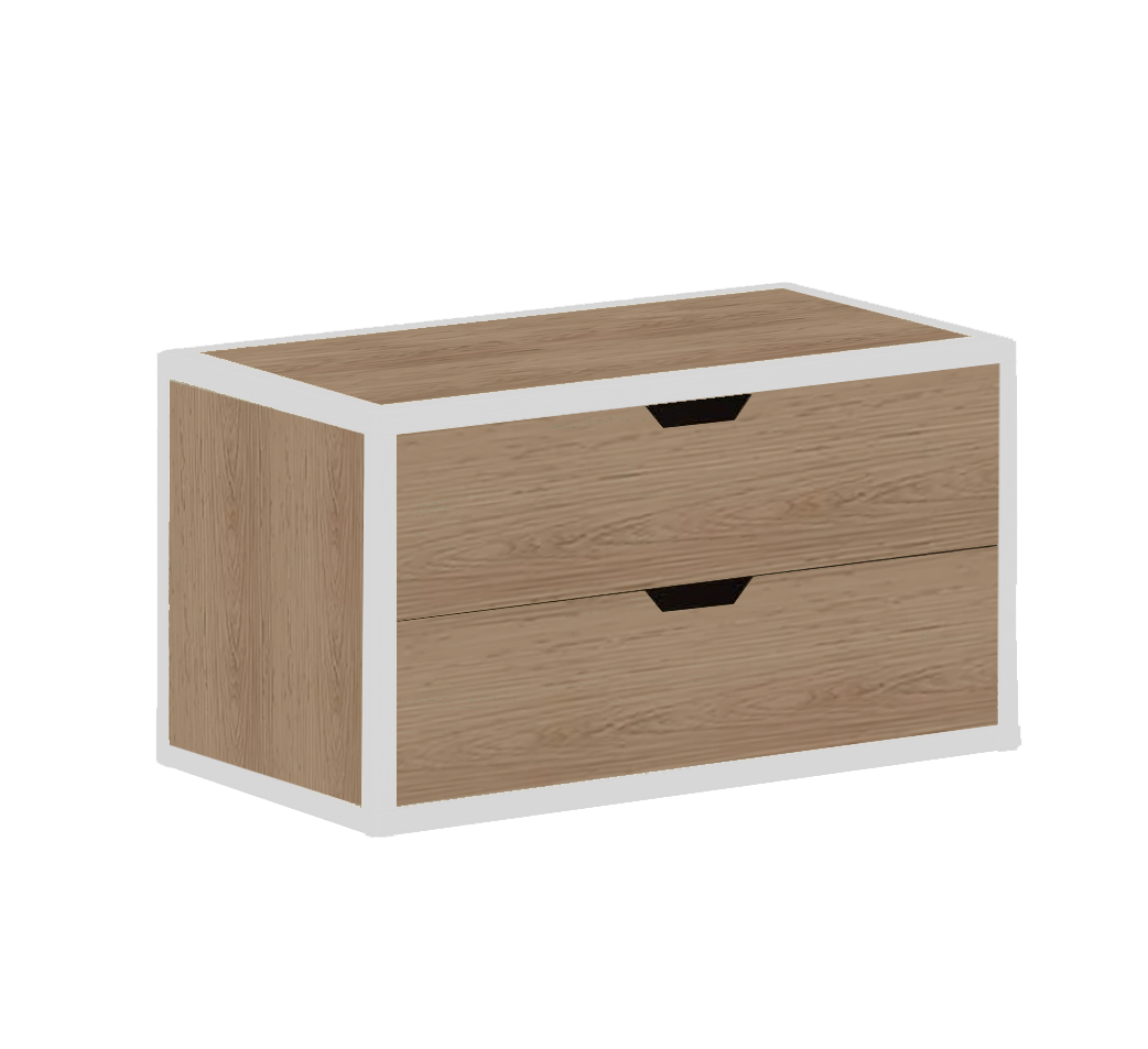METTA 2-DRAWER STACKABLE CHEST