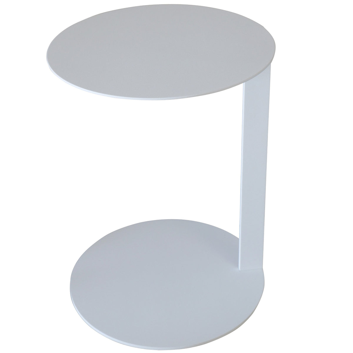 ST25-1621-PC04 / MELROSE CIRCULAR C TABLE / White Steel