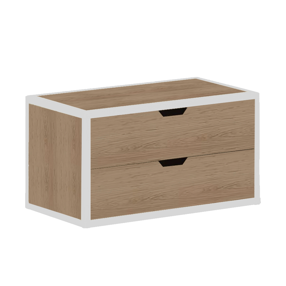 METTA 2-DRAWER STACKABLE CHEST