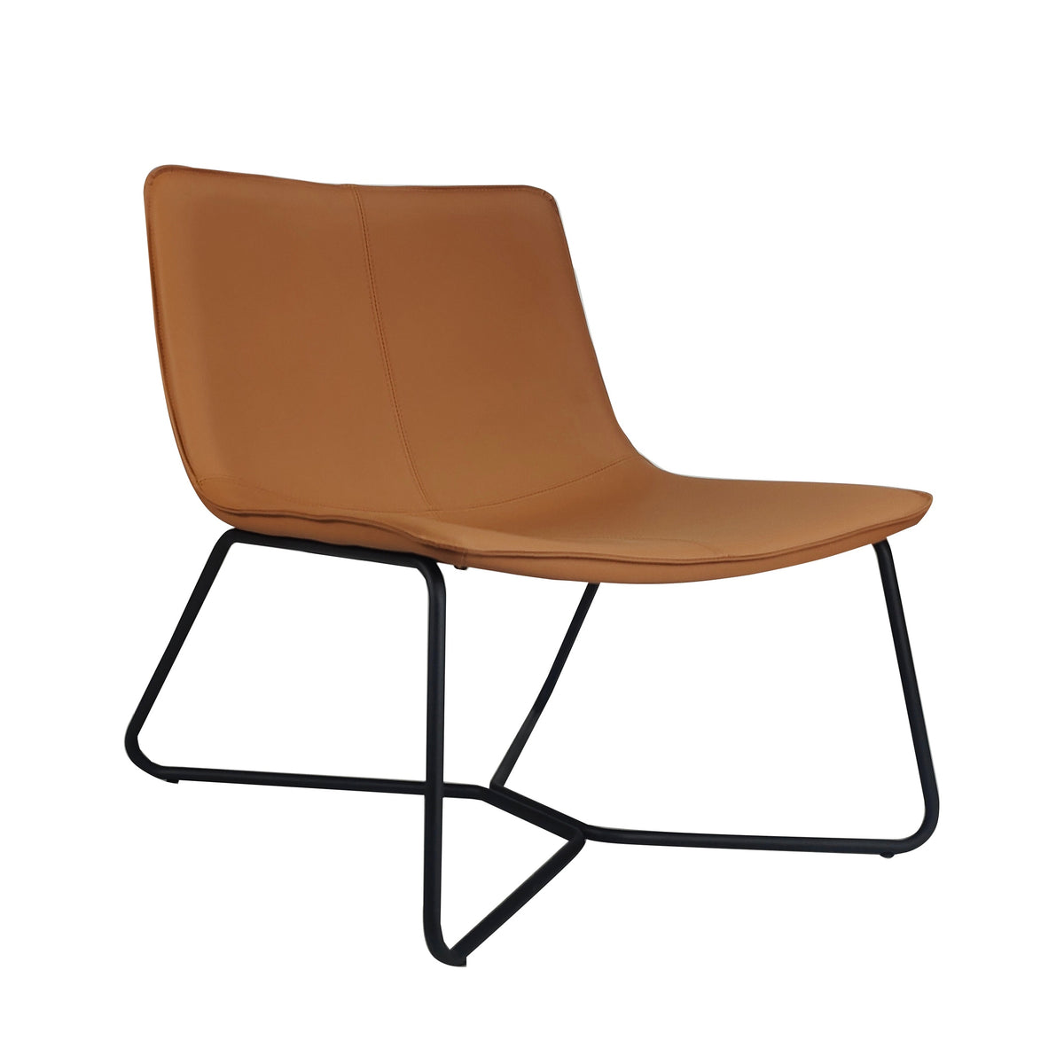 AC22-262829-VL05-PC01 / MOD ACCENT CHAIR / Chesnut Brown Vinyl/Black