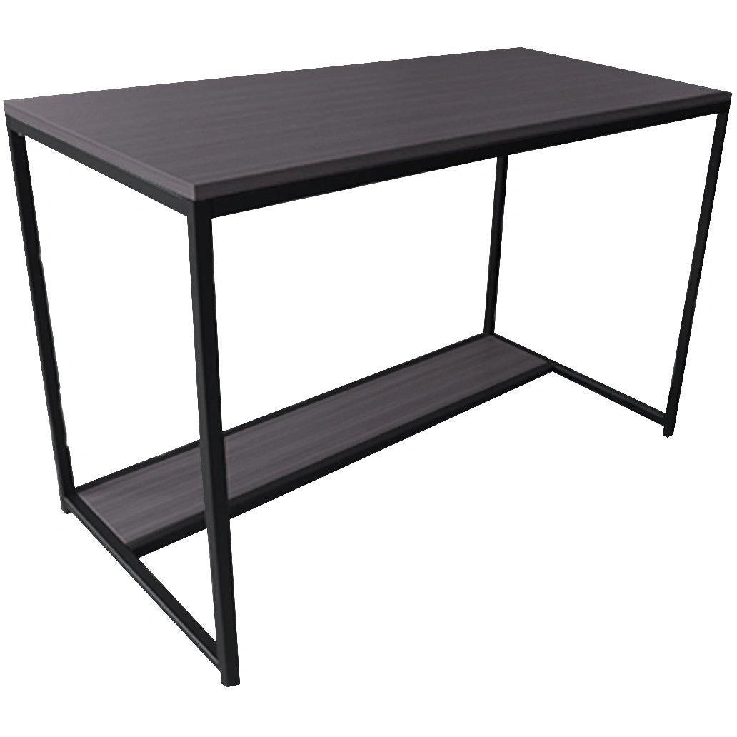 Minimalist Austin Desk with charcoal wood-effect top and black frame