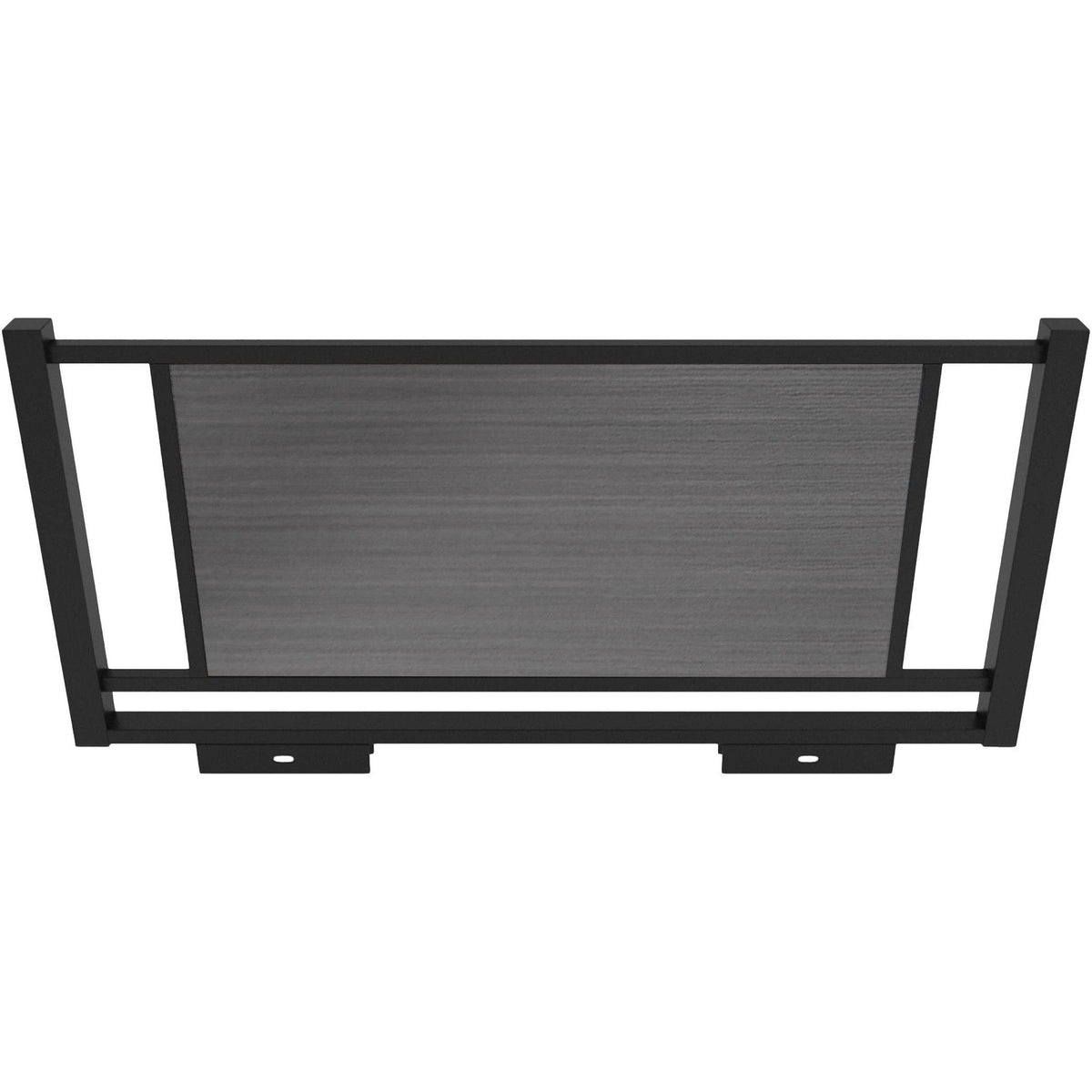 Austin grey wood-grain center panel headboard overhead view