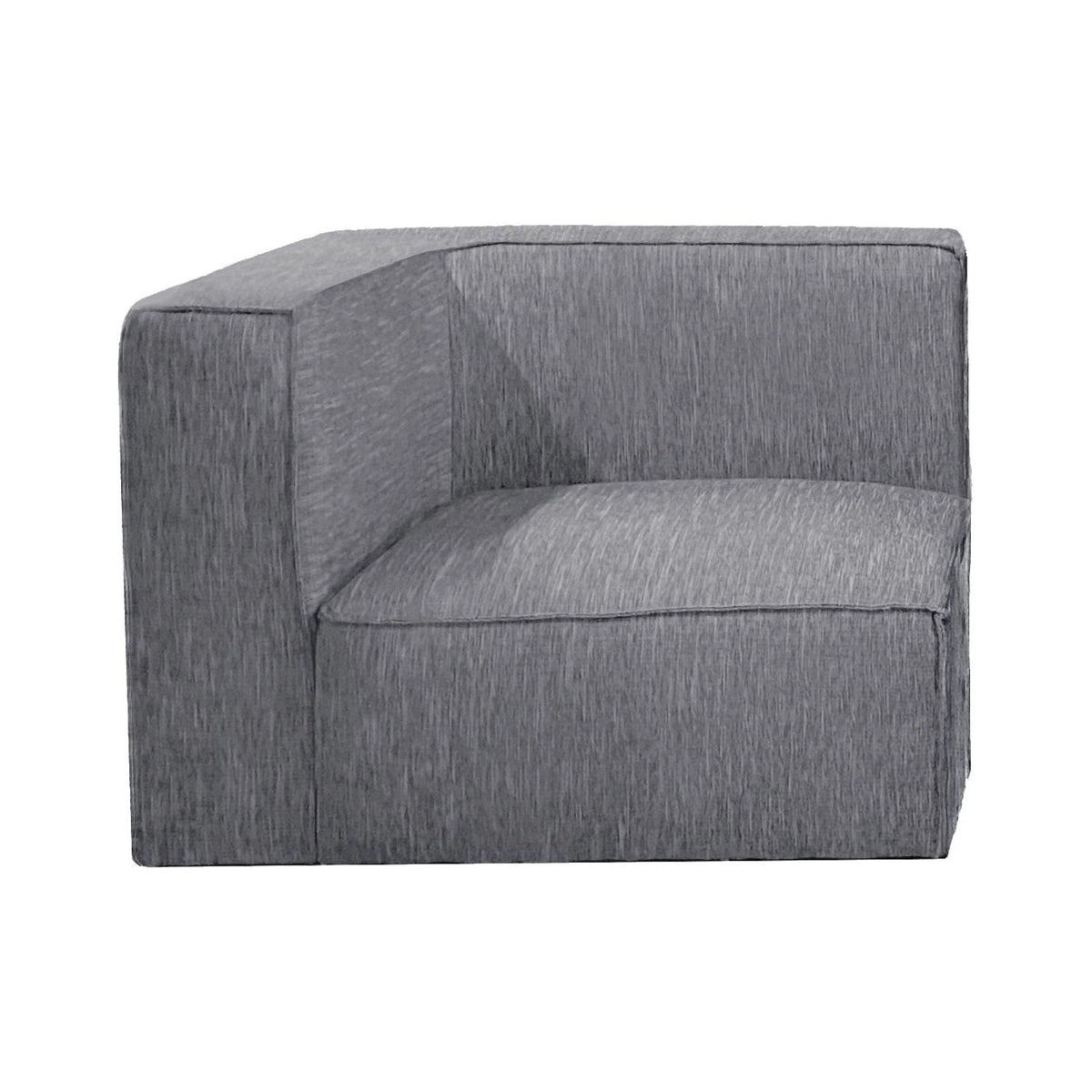 Grey Venice left seater modular sofa with wide armrest and high-resiliency foam cushion