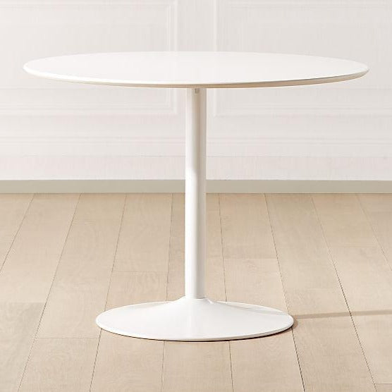 DT37-2830-LP09-PC04 / PACIFIC CIRCULAR DINING TABLE, DT37 / White Laminate / White