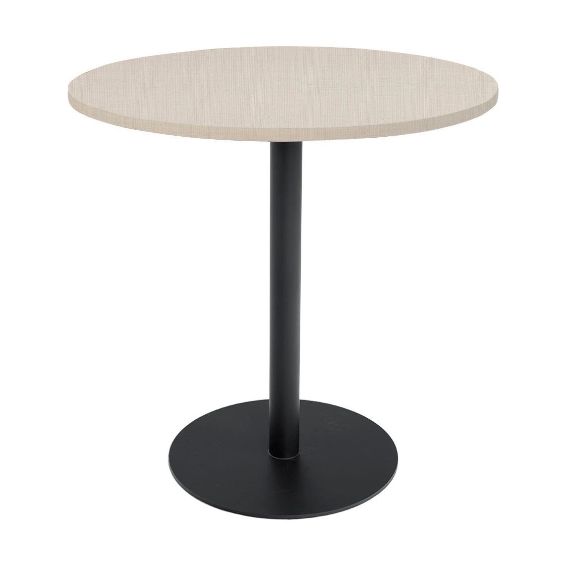 DT37-2830-LP28-PC01 / PACIFIC CIRCULAR DINING TABLE, DT37 / AH Linen Laminate / Black