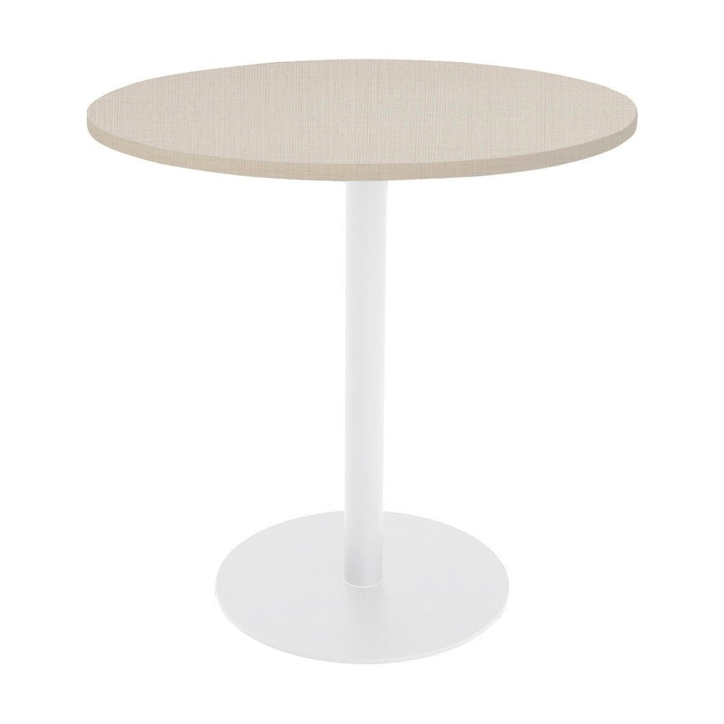 DT37-2830-LP03-PC04 / PACIFIC ROUND DINING TABLE / Sand Laminate/White