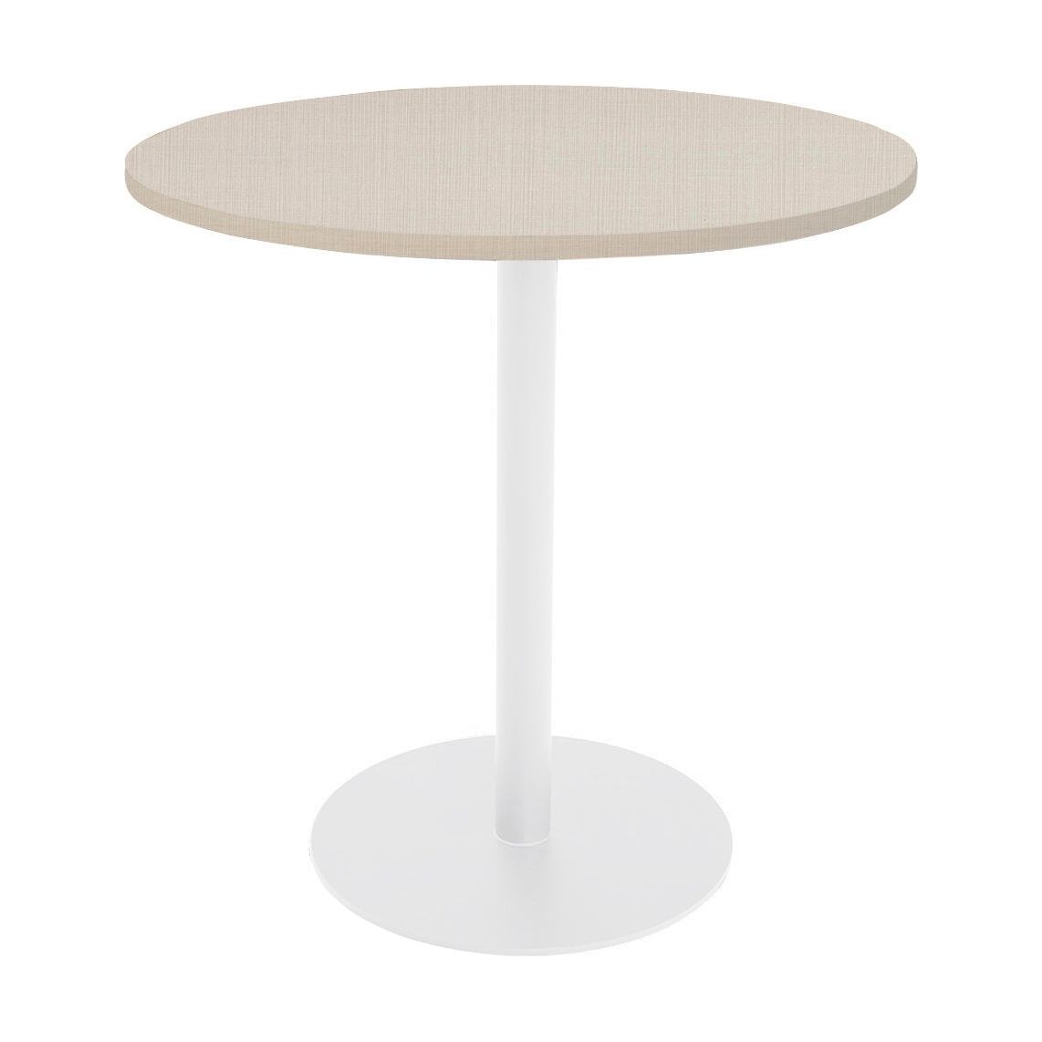 DT37-2830-LP03-PC04 / PACIFIC ROUND DINING TABLE / Sand Laminate/White