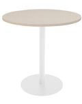DT37-2830-LP28-PC04 / PACIFIC CIRCULAR DINING TABLE, DT37 / Linen Laminate / White