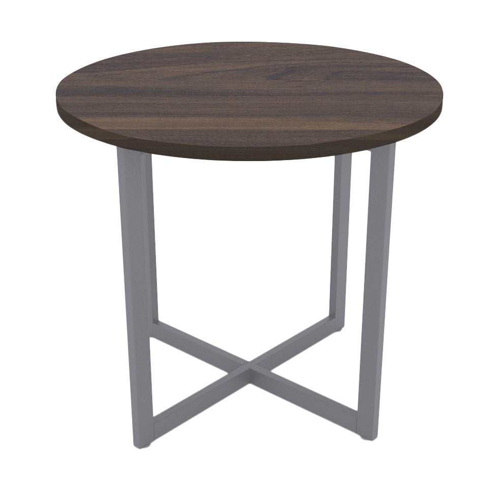 ST11-222220-LP02-PC02 / ALPHA SIDE TABLE / Espresso Laminate/Platinum