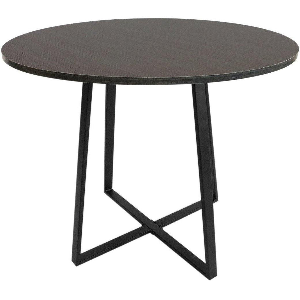 DT03-363630-LP01-PC01 / AUSTIN CIRCULAR DINING TABLE / Concrete Laminate/Black