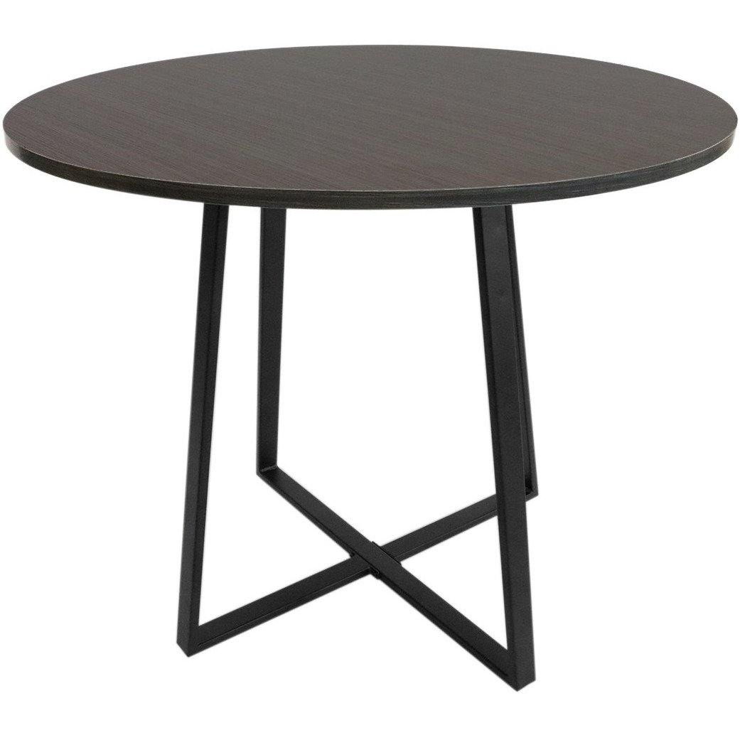DT03-363630-LP01-PC01 / AUSTIN CIRCULAR DINING TABLE / Concrete Laminate/Black