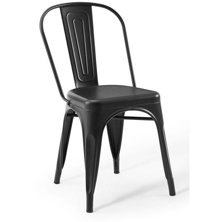 CH03-201833-PC01 / AUSTIN DINING CHAIR / Black Steel