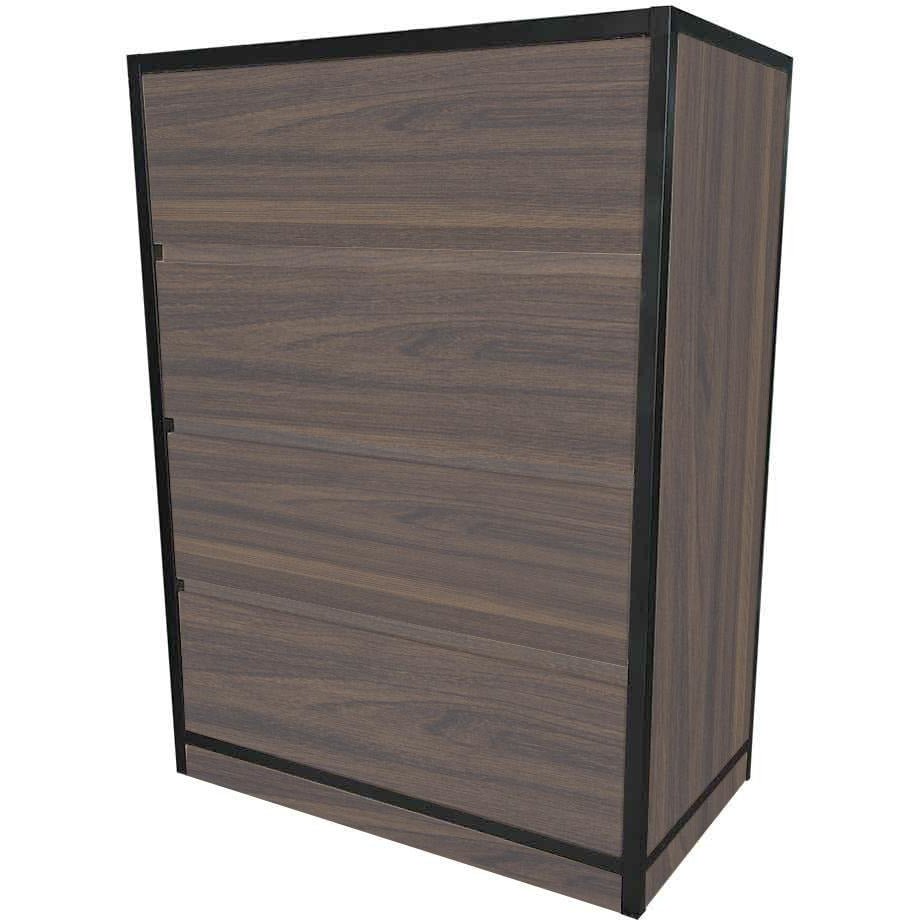 DR01-321843-LP02-PC01 / VENICE 4-DRAWER DRESSER / Espresso Laminate/Black