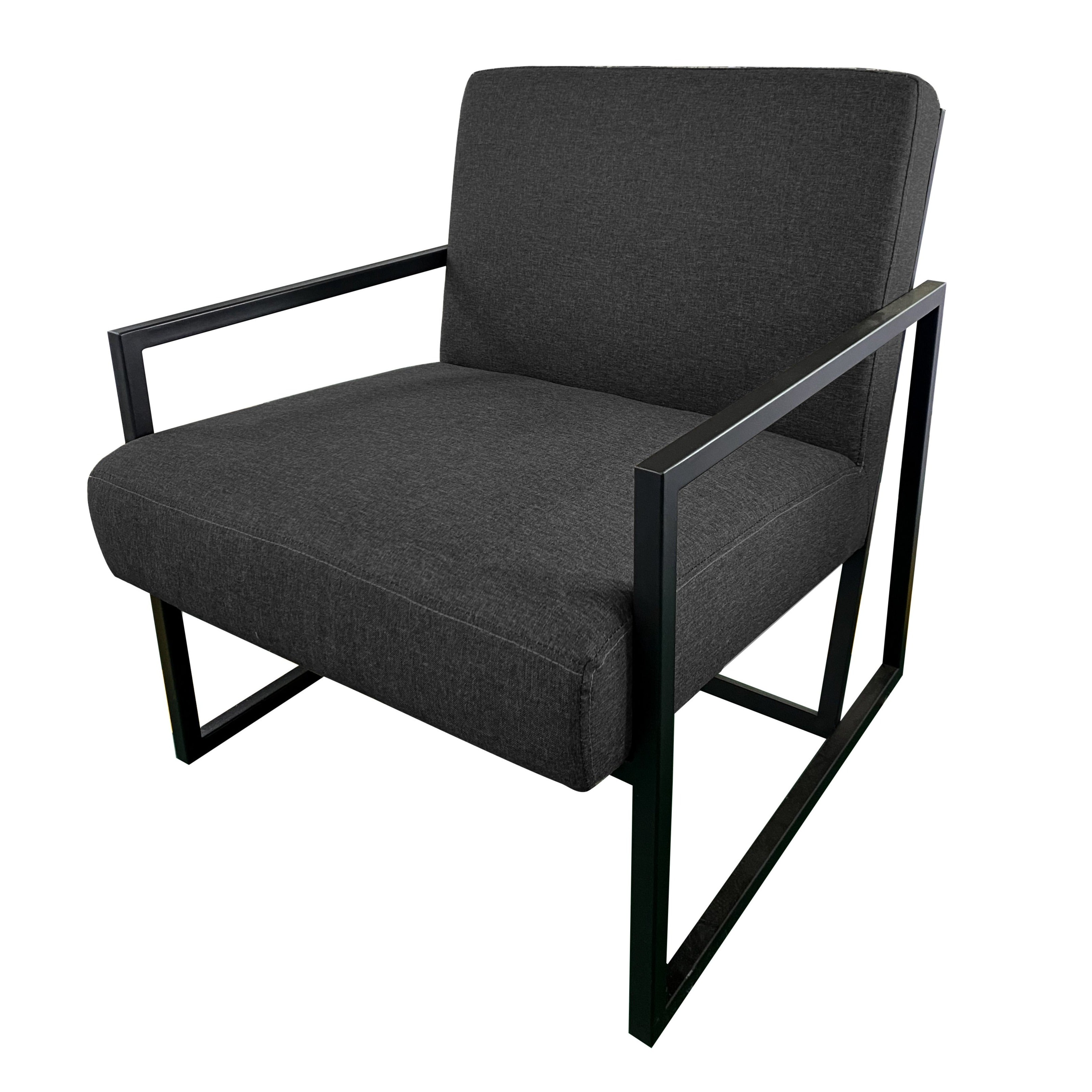 AC13-303534-FB01-PC01 / VENICE ARM CHAIR / Charcoal Fabric/Black